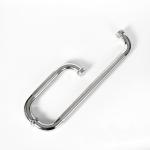 Polishing Glass Shower Door Handles , Bathroom Glass Door Handle ISO9001 OEM