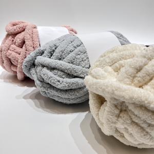 China 1/0.14NM Polyester blended yarn Ultra-Soft chenille yarn - Gentle on Skin for Baby Accessories and Clothing hand knittin factory