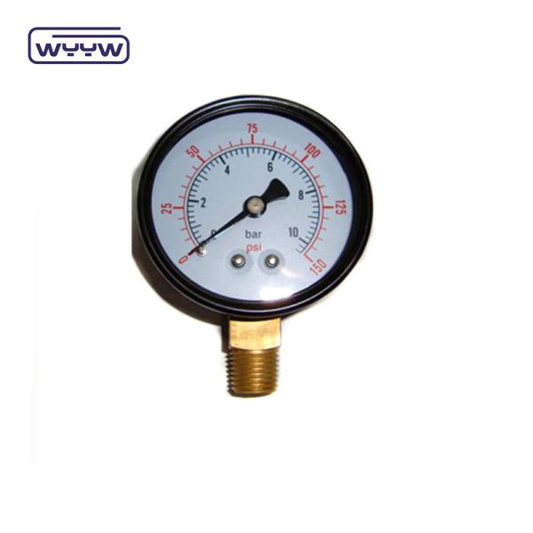 China pressure gauge for swimming pool filter  2" Dial, 0-60 Psi, Bottom Mount 1/4" Pipe Thread factory