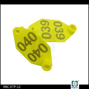 China One Side Livestock Ear Tags Printed Number No Lead And Toxic 62*40*29mm factory