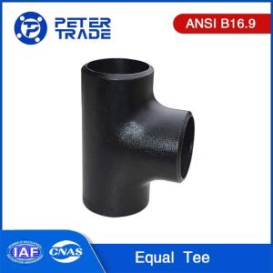 China ASME B16.9 ASTM 420 WPL6 Carbon Steel Butt Welded Equal Tee 1/2 Inch To 48 Inch SCH40 for Water Treatment factory