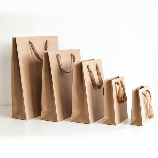 Custom Order Accepted Logo Bulk Shipping Coffee Brown Kraft Paper Bag with