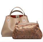 Cow Leather Women's Bags Fashion Cowhide Composite Bags Elegant Tote Bag