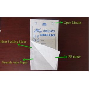 China Customized Sterilizing Package Bag , 60G Billerud Paper Heat Seal Pouches factory