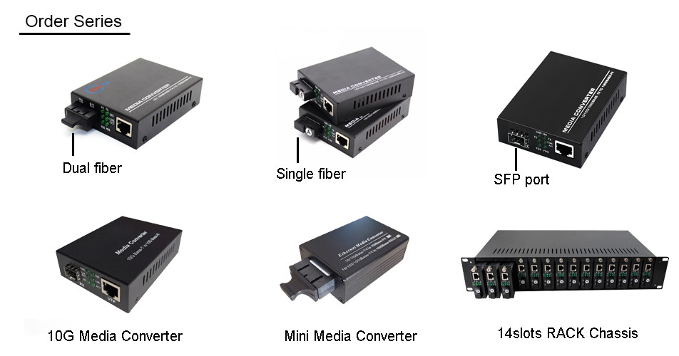 Mini size 10/100/1000M Base 1310nm Single mode dual SC 20km fast Ethernet Fiber Optic Media Converter