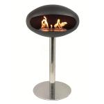 Freestanding Wood Hanging Suspended Ethanol Fireplace Black
