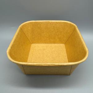 China Disposable Food Container Biodegradable Take Away Fast Food Kraft Paper Salad Bowl With Lids factory