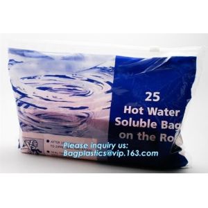 hospital disposable use pva material fabric water soluble plastic bag, Water