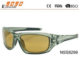 China Retro sports sunglasses,made of plastic, UV 400 protection lens,suitable for men and women factory