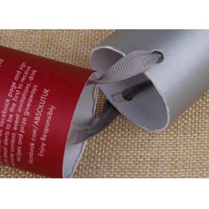 Custom printed cardboard round packaging box with rope handle