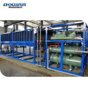 15 Tons Per Day Industrial Block Ice Maker Machine with Water Cooling Condenser