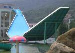 Swimming Pool Fiberglass Water Slide , Water Park Slide For Giant Aqua Park