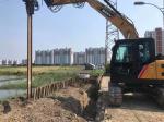 12m Excavator Mounted Sheet Pile Driving Equipment For Cement