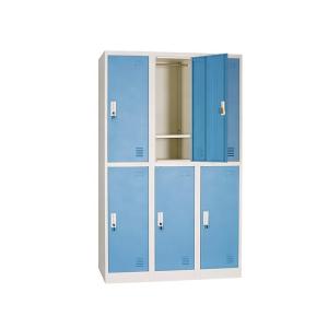 China Office metal furniture Knock-down Vertical 6 doors steel cabinets factory