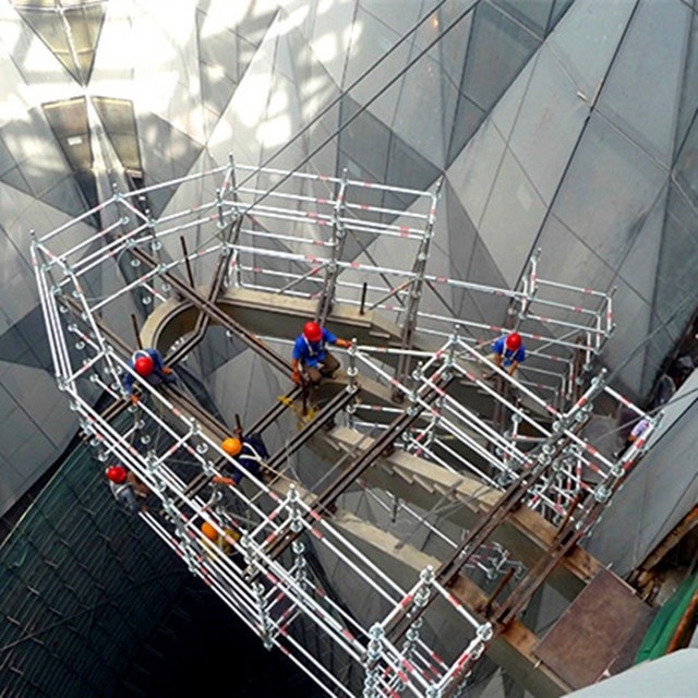 China Aluminium Suspended Cuplock Scaffolding System For Building Maintenance factory
