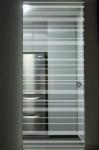 Interior Door Silkscreen Printing Tempered Clear Glass , Decorative Tempered