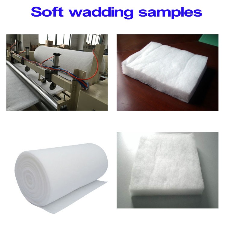 Stiff Wadding Nonwovens Glue Free Wadding Production Line For Sintepon Dacron
