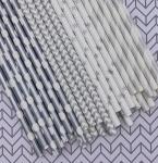 Fun Party Colored Polka Dot Disposable Paper Straws