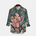 Manufacturers Fashion Trend Men′s Printed Hawaiian Resort Long-Sleeved Men′s