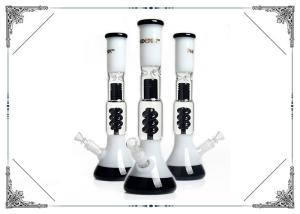 China Black Helix Percolator Bongs splash guard Glass Beaker Hookah Bong 14'' Glass Smoking Water Pipe factory