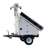 Mobile solar surveillance trailer solar CCTV camera trailer for commercial