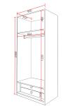 Bedroom Furniture Wardrobe Customized Wardrobe With Drawers