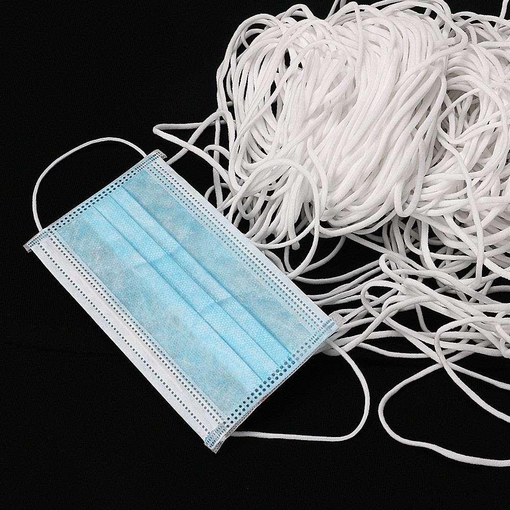 White Earloop Cord Ear Tie Rope Face Mask Materials Handmade String For Mask Sewing