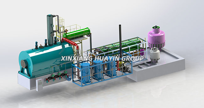 Small Scale Tyre Waste Oil Distillation Plant