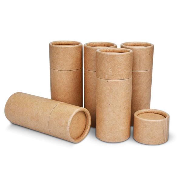 Recyclable Custom Logo Tea Packaging Box Kraft Paper Tube Gift Cylinder Tube Box