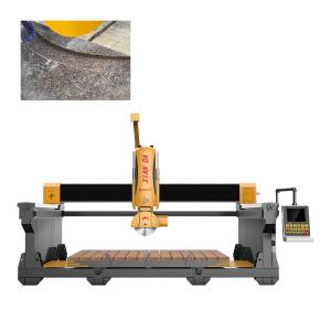 China 600mm Max Blade CNC Bridge Stone Cutting Milling Machine 3400X2000mm Trolley factory