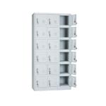 Vertical 18 Doors Gym School Metal Lockers Cloth Storage Cabinet