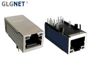 China Small Rj45 Female Jack , Right Angle Rj45 Connector 1 X 1 Port IEEE 802.3u Standards factory