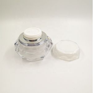 Recyclable Acrylic Plastic 50ml Face Cream Jars Screen Printing