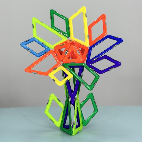 Colorful Flowers Magnetic Geometric Tiles Magnetic Building Blocks For 3 Year