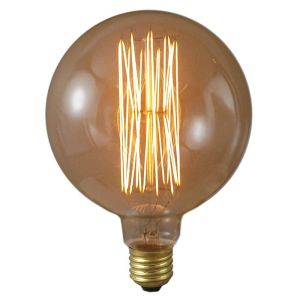 China G125 Globe Spiral Filament Led Bulb 40w 60w Carbon Filament Globes 1800k on sale