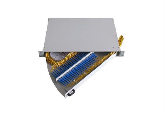 24 Ports FTTH Fiber Optic Distribution Box , Rack Mounted Optical Fiber