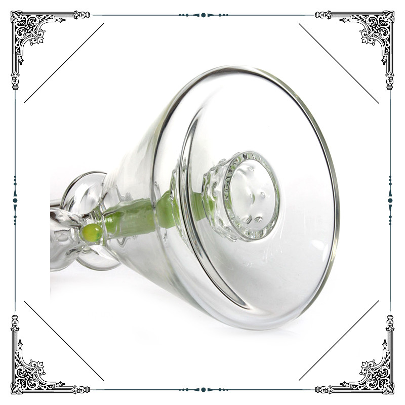 Glass Water Bubbler Holes Perc Heady Mini Smoking Water Pipes American Fluorescence Green and Purple