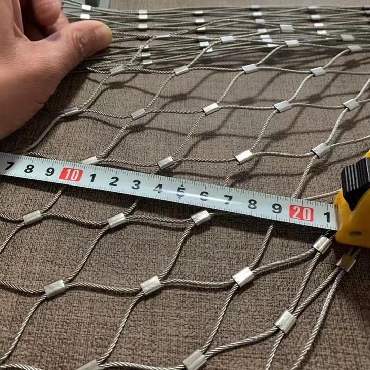 Customized Balustrade Cable Mesh Diamond Mesh Orientation for Customized In Width And Length