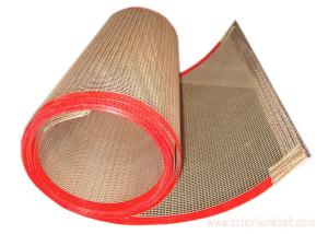 China Non - Toxic PTFE Metal Mesh Conveyor Belt Good Tensile Strength Heat Resistant factory