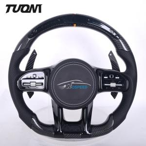 China Glossy Carbon Fiber Leather LED Mercedes Benz W204 W205 A45 Steering Wheel factory