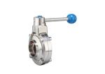 Industrial DIN Clamp Welded Butterfly Valve Stainless Steel 18 Months Warranty