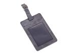 Grey Genuine Leather Tag Rectangle Pu Leather Luggage Tag Souvenir Gift