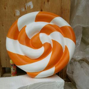 China large fiberglass statue colorful lollipop model as decoration in plaza hall or square factory