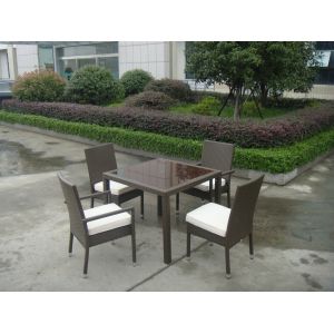 China Synthetic Rattan Garden Dining Sets , Cafe Balcony Chair Set on sale