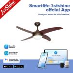 Decorative 4 MDF Blades Retro Style Ceiling Fan 48 Inches 220V Led