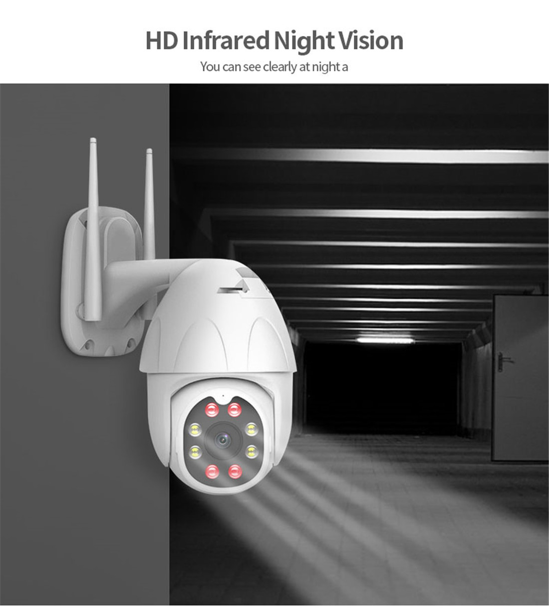Outdoor PTZ Camera IP65 With Dual light control(TV-9825A-2MP)