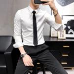 Knitted Long Sleeve Slim Fit Shirts For Men Popular Choice for Adults