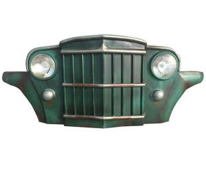 China PE Foam Upcycle Vintage Car Front Lighted Wall Decor 127*47*23 factory