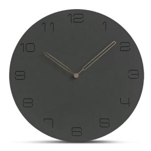 China Black 5mm Mdf Wall Clock Living Room Decoration Silent Wall Clock factory