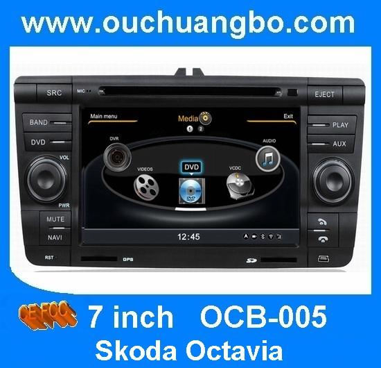 Ouchuangbo S100 DVD gps audio player Skoda Octavia with BT AUX 20 disc super
